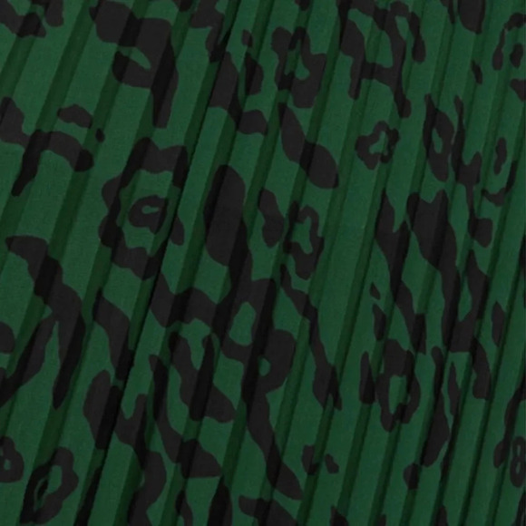 Self Portrait NEW Green Leopard Chiffon‎ Maxi Dress size 4 - Picture 4 of 6